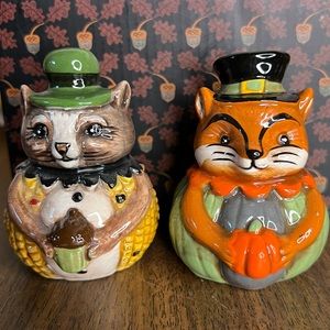 Design by Johanna Parker Squirrel Fox Salt & Pepper Shaker Set